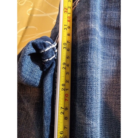 L.A.  idol Womens Juniors Distressed‎ Embroidered Rhinstones Skinny Jeans Size 7 - Picture 5 of 13